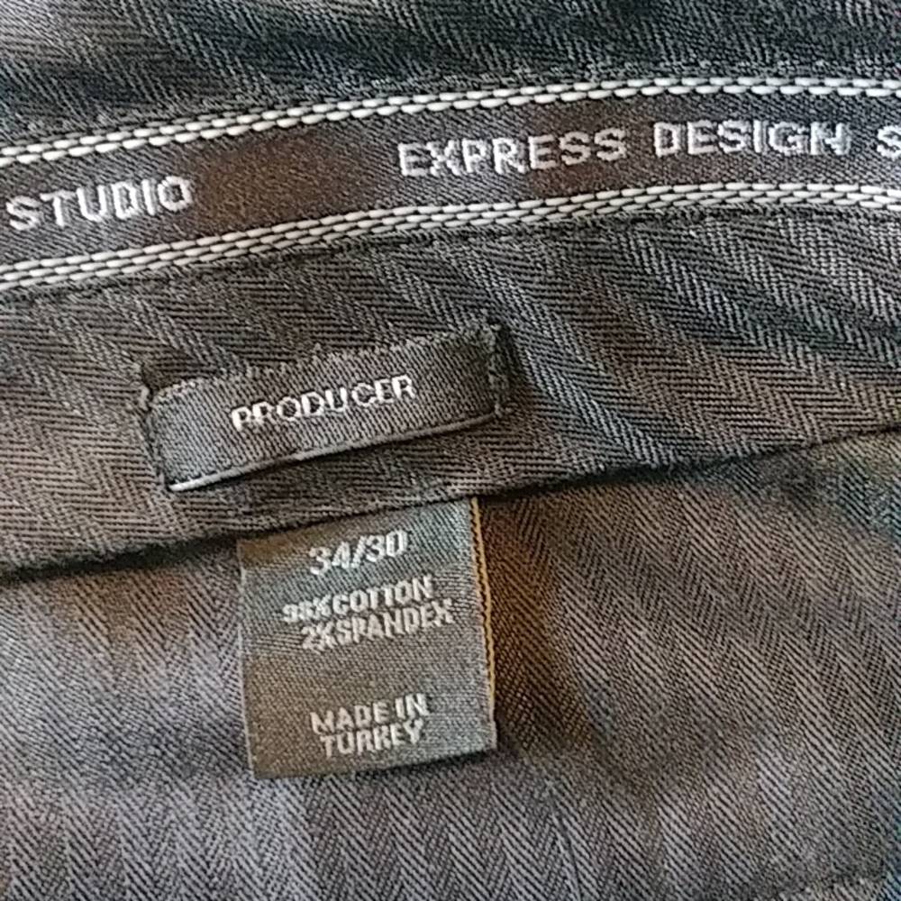 Express producer mens corduroy pants 34x30 dark brown - Picture 3 of 5